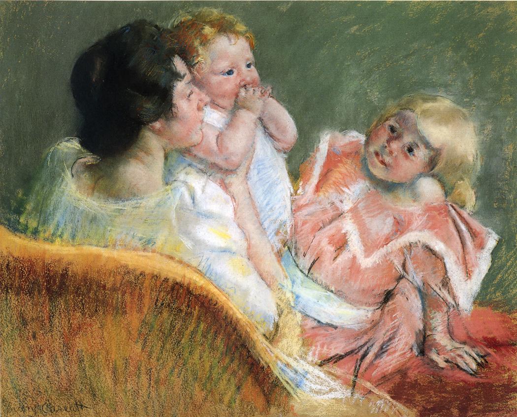 Mother and Children - Mary Cassatt Painting on Canvas
